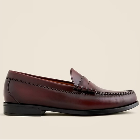 J. Crew Camden Leather Loafers - Vintage Merlot main image 13